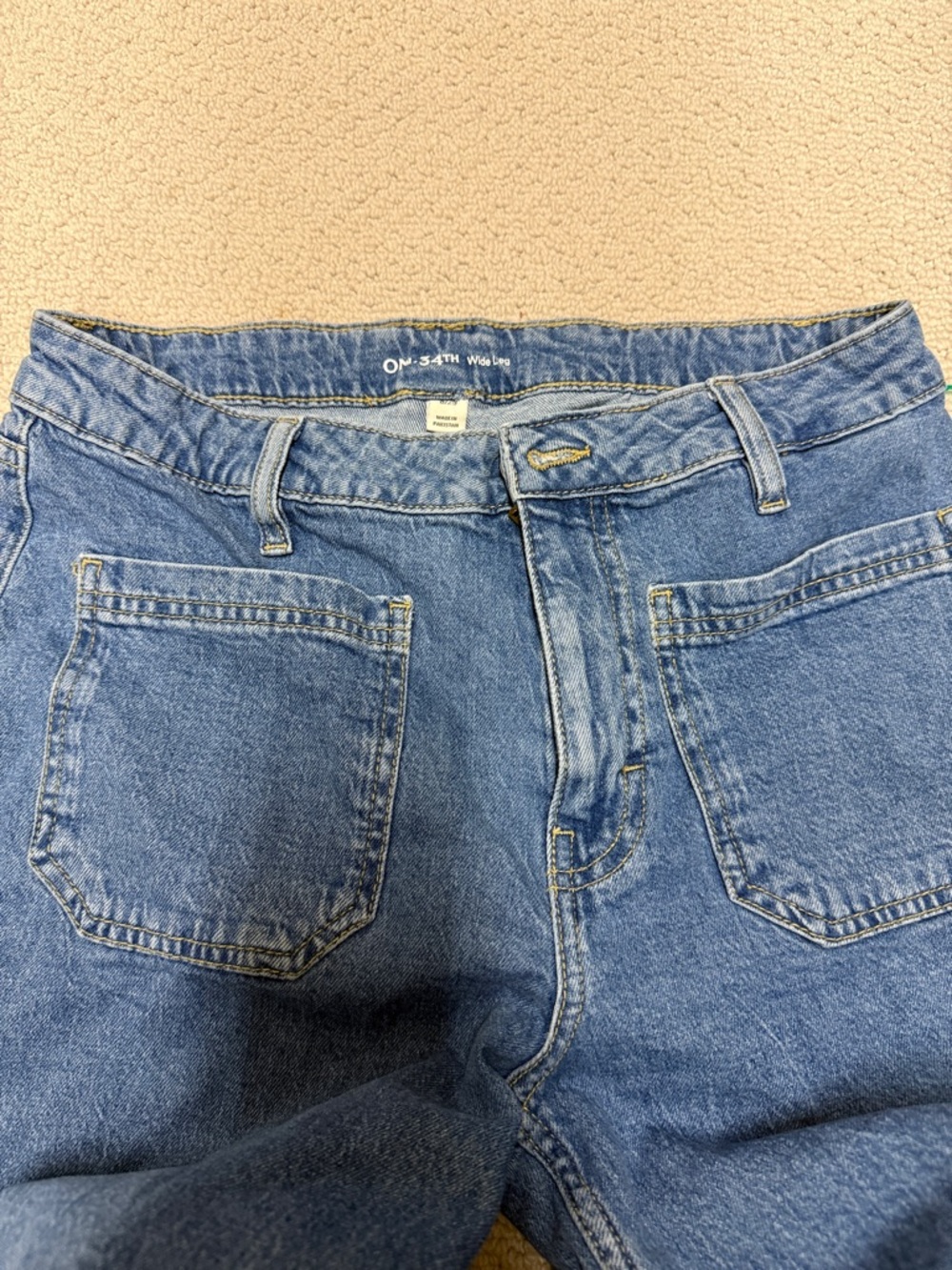 ON 34th- Wide Leg Women's Jeans in Light Blue - Picture 3 of 5